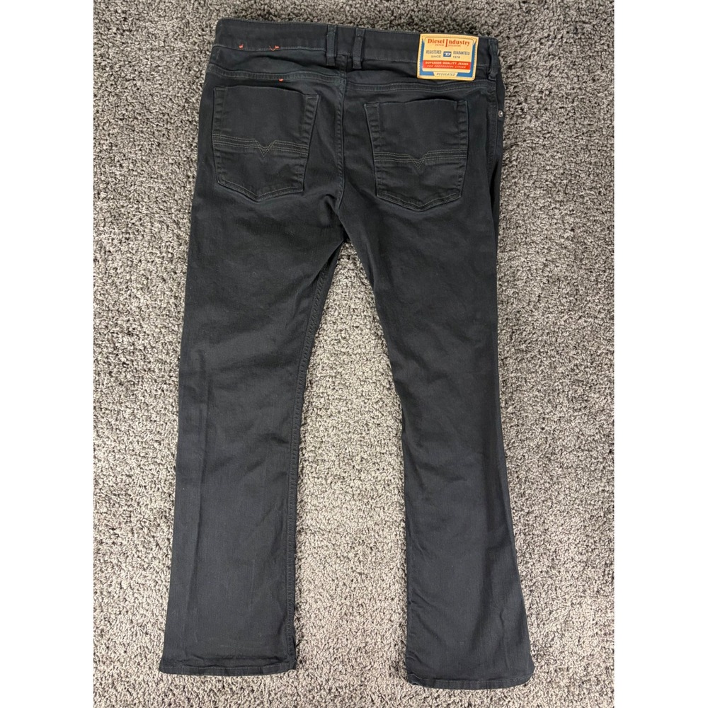 Diesel Sleekner Slim Fit Black Jeans Made in Italy Mens W36 L32